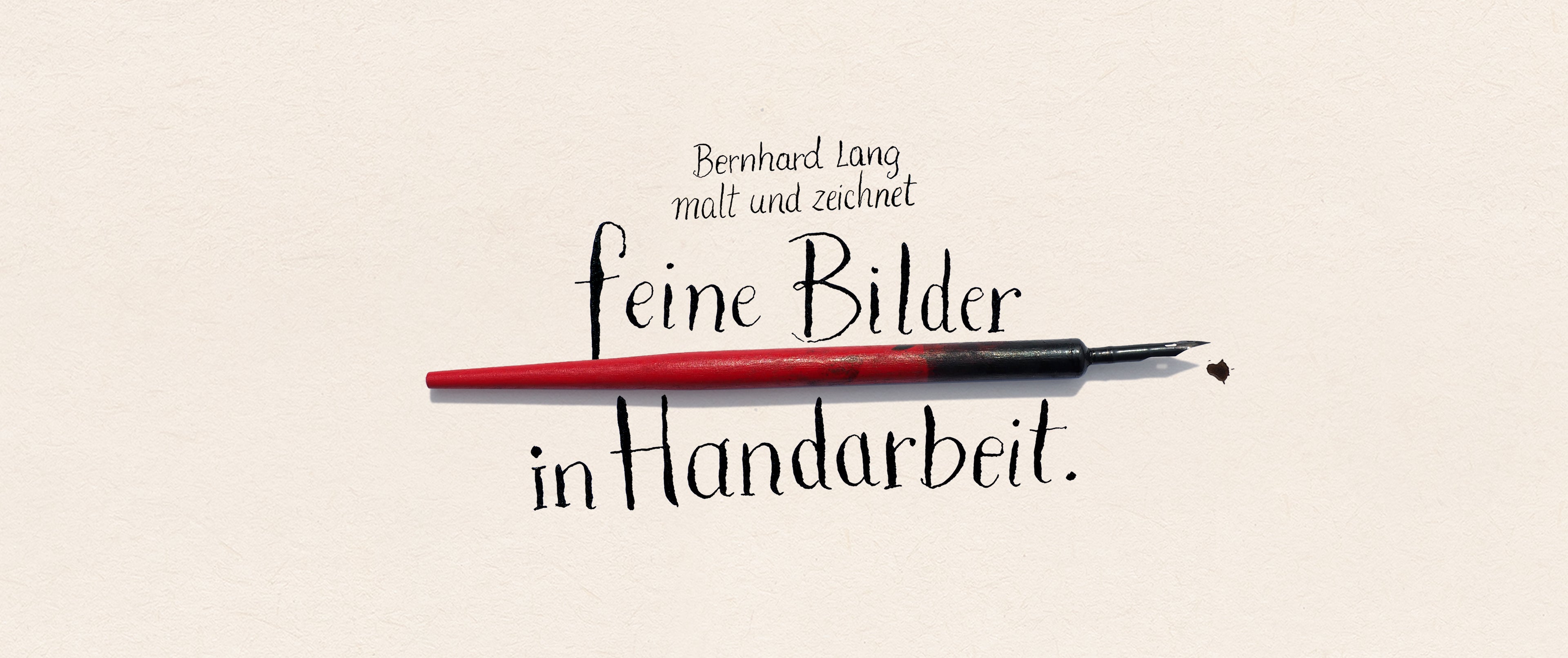 Bernhard Lang malt und zeichnet feine Bilder in Handarbeit.