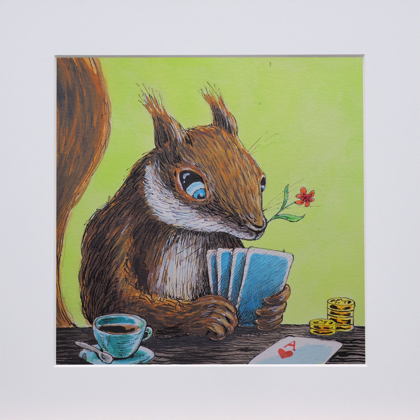 pokerndes Eichhörnchen