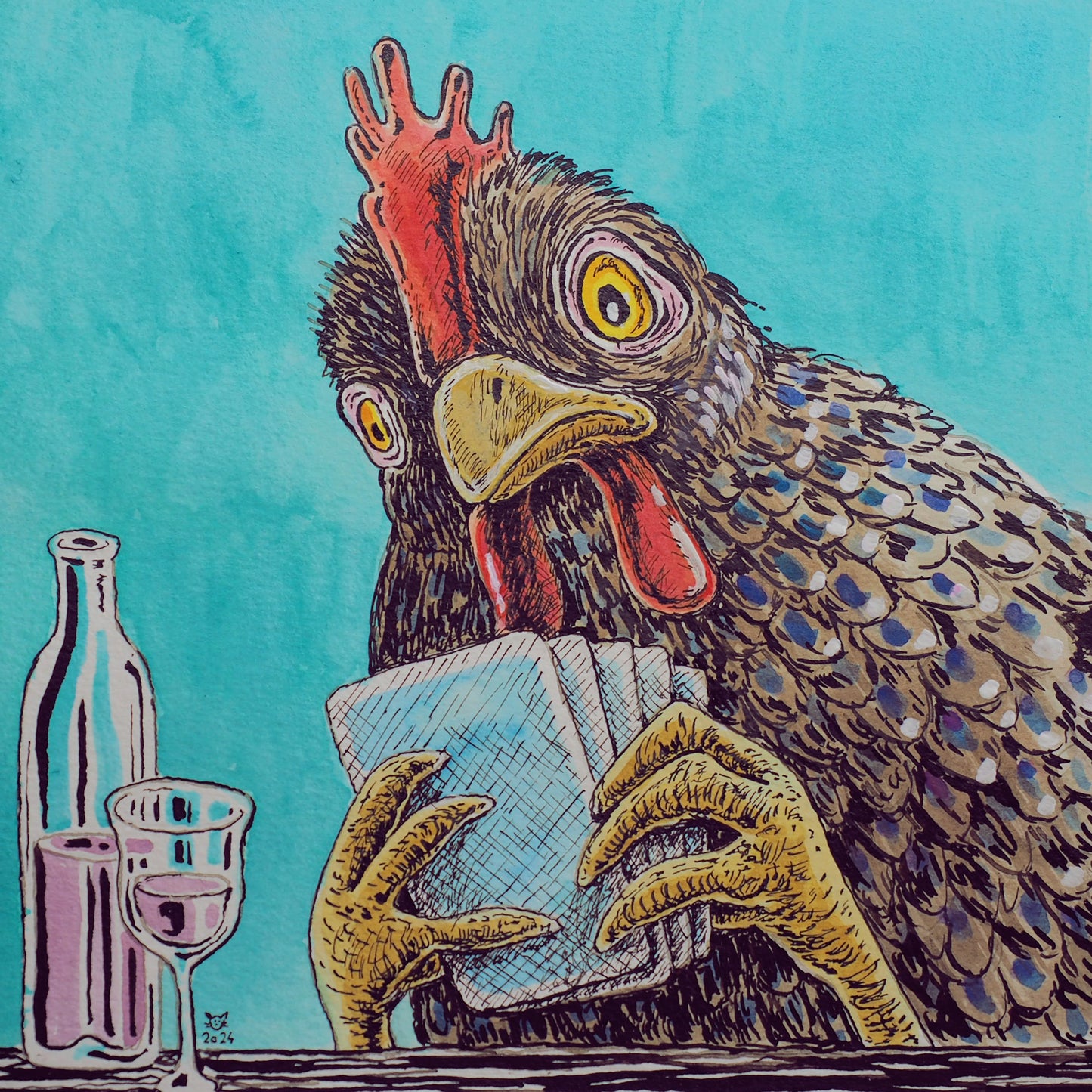 pokerndes Huhn