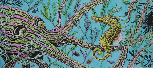 Oktopus und Seepferdchen