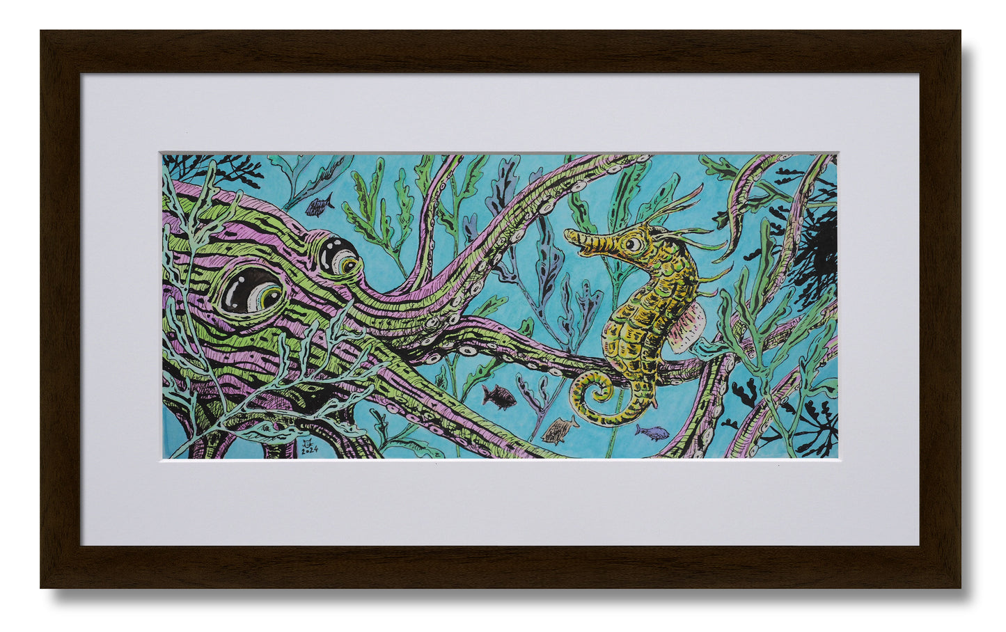 Oktopus und Seepferdchen