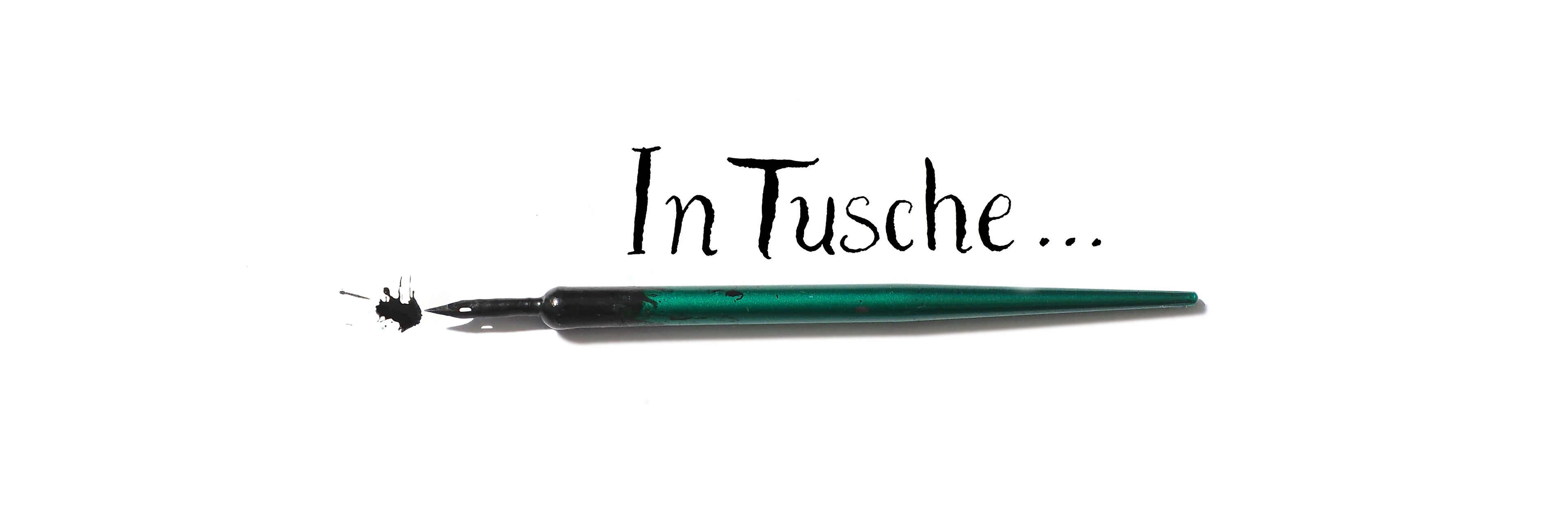 In Tusche und Aquarellfarbe.