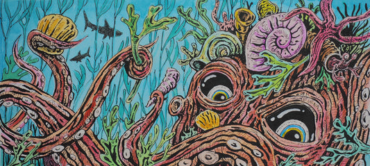 Oktopus mit Kopfschmuck