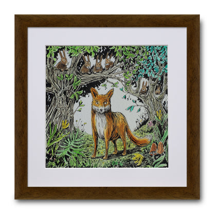 Fuchs mit Hasen